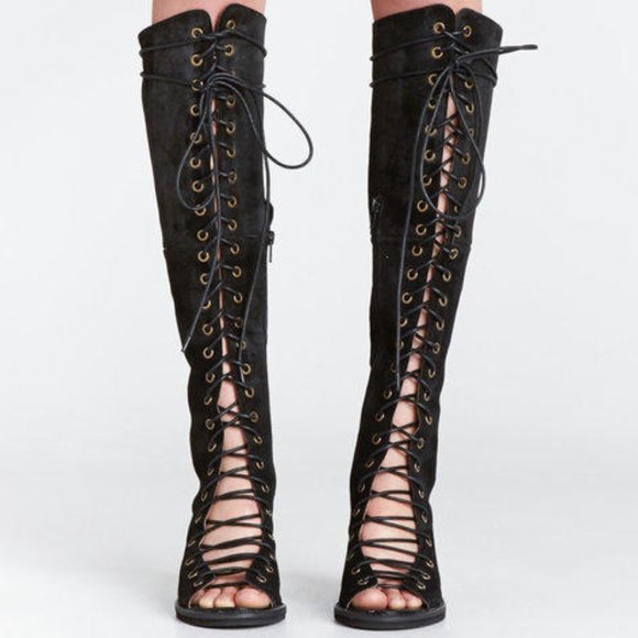 Jeffrey Campbell Shoes - Jeffrey Campbell Lace Up Suede Countess Boots 6.5